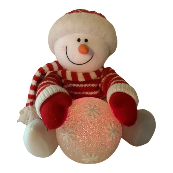 Avon Snowy Glow Plush Snowman LCD Multicolor Light Changing Christmas Decoration - Picture 10 of 14
